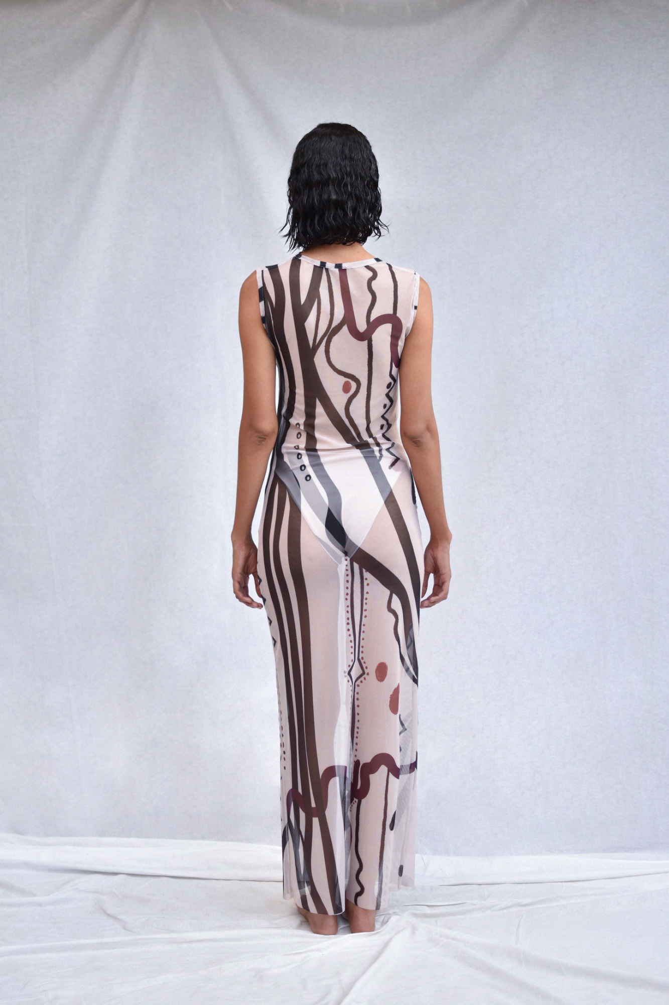 Ikupo Long Mesh Dress