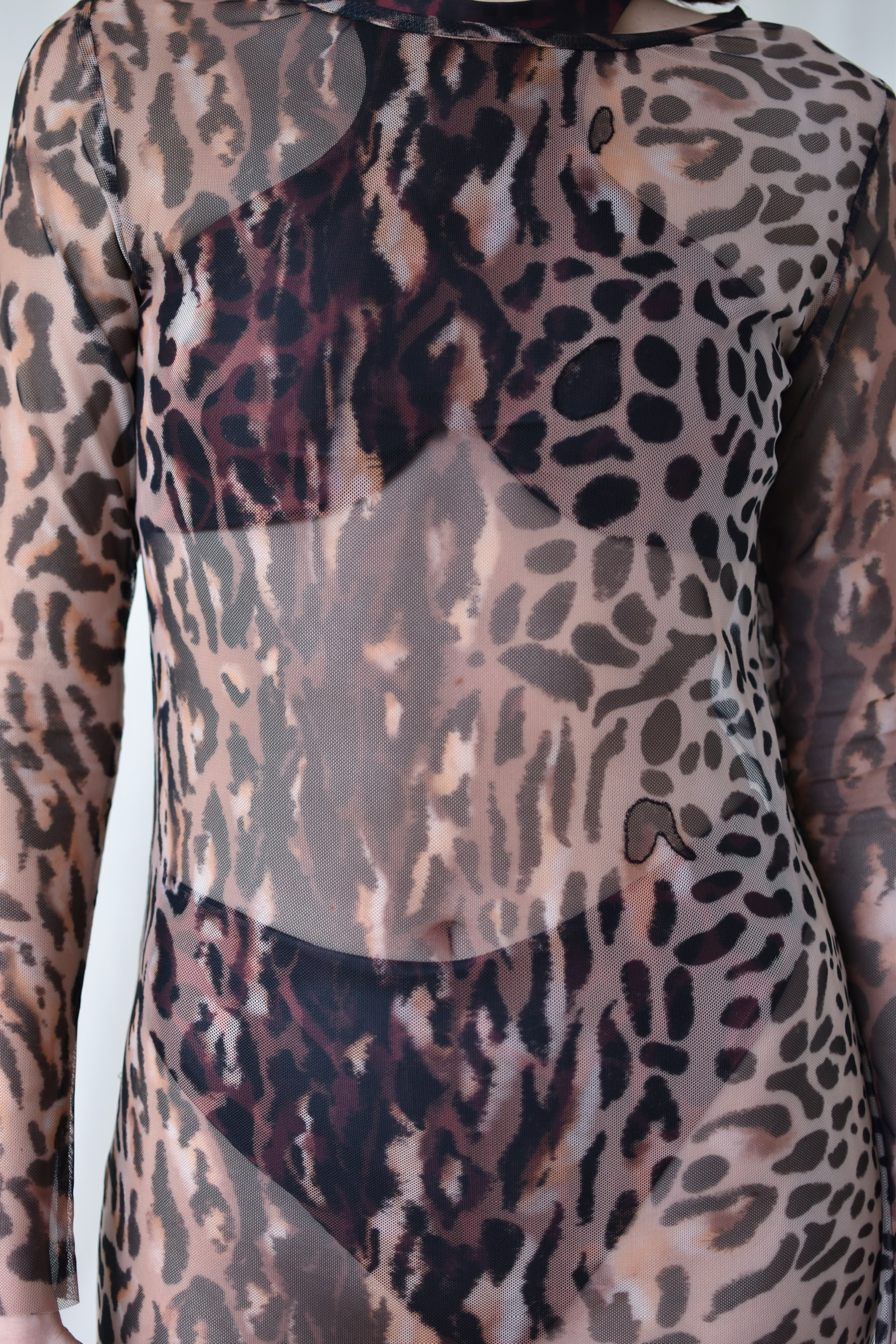 Tuenkarön Long Sleeve Mesh Dress Long