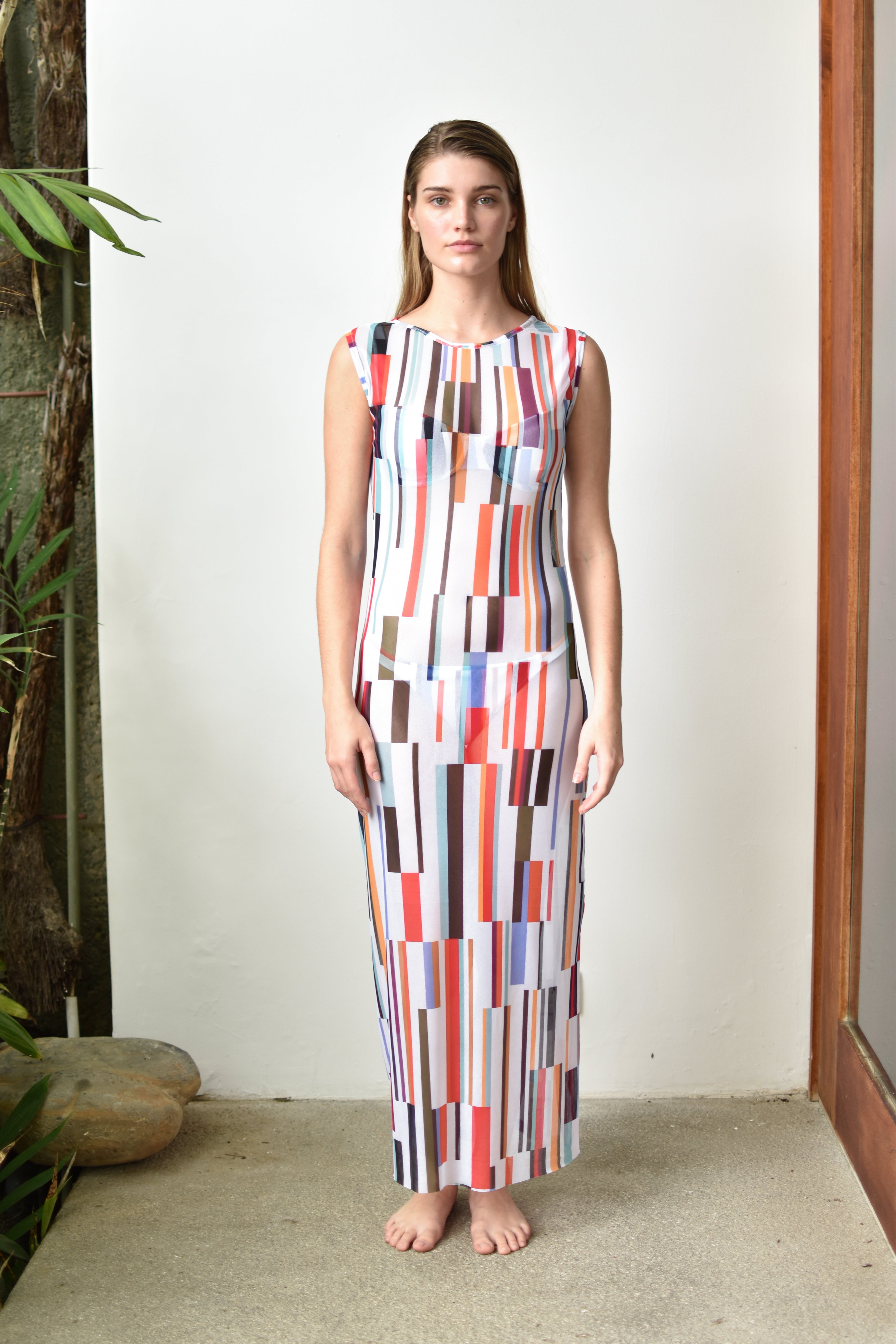 Ikupo Long Mesh Dress