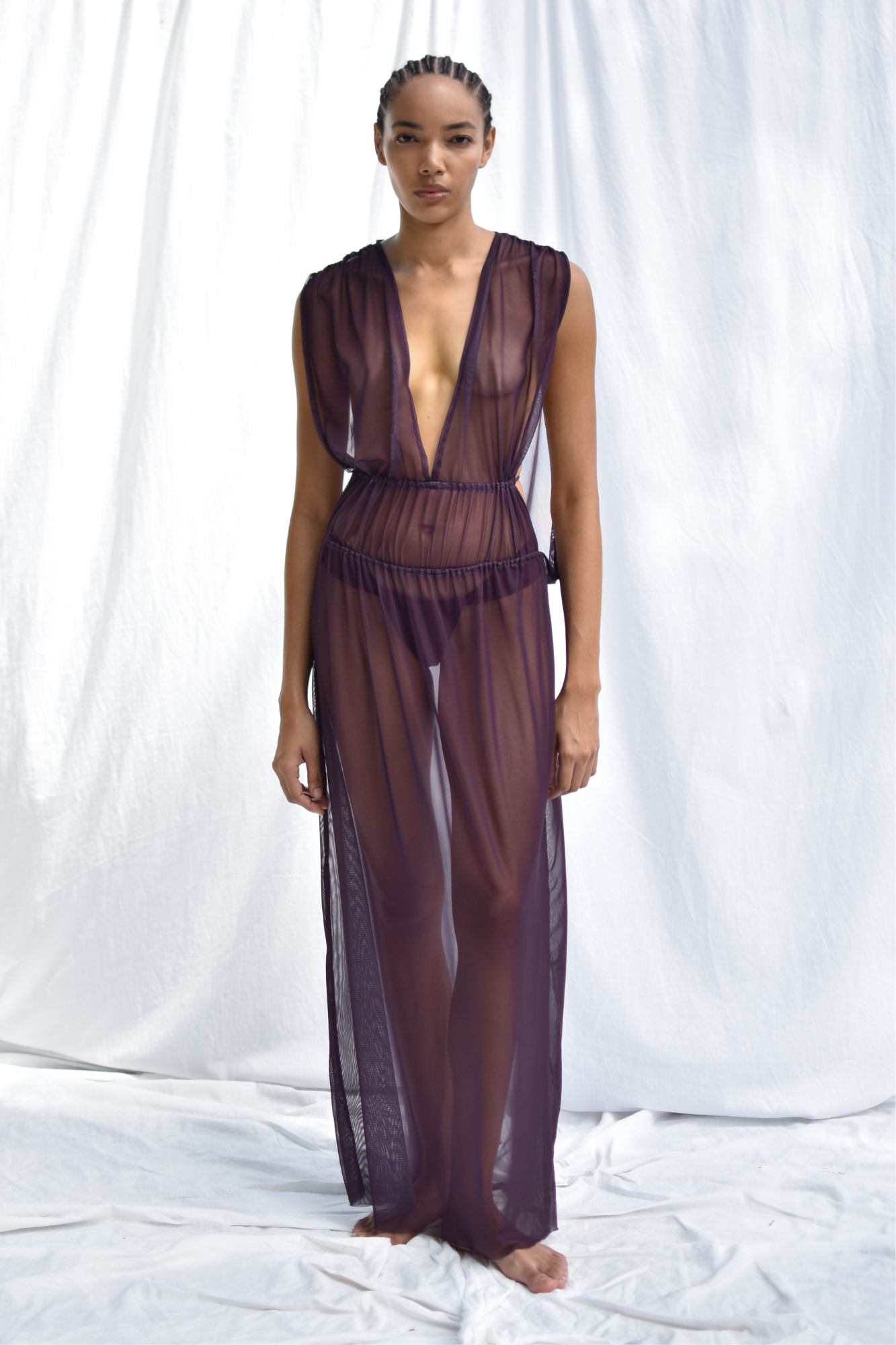 ENNAKINE LONG MESH DRESS