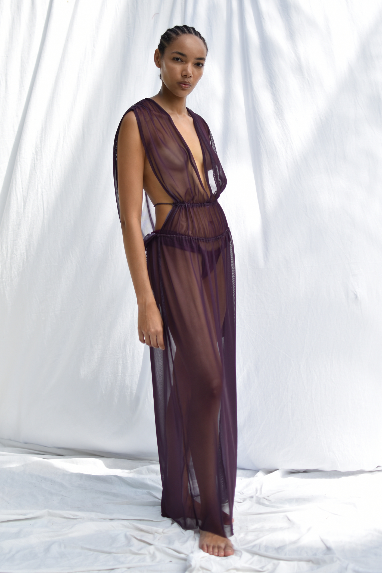 ENNAKINE LONG MESH DRESS