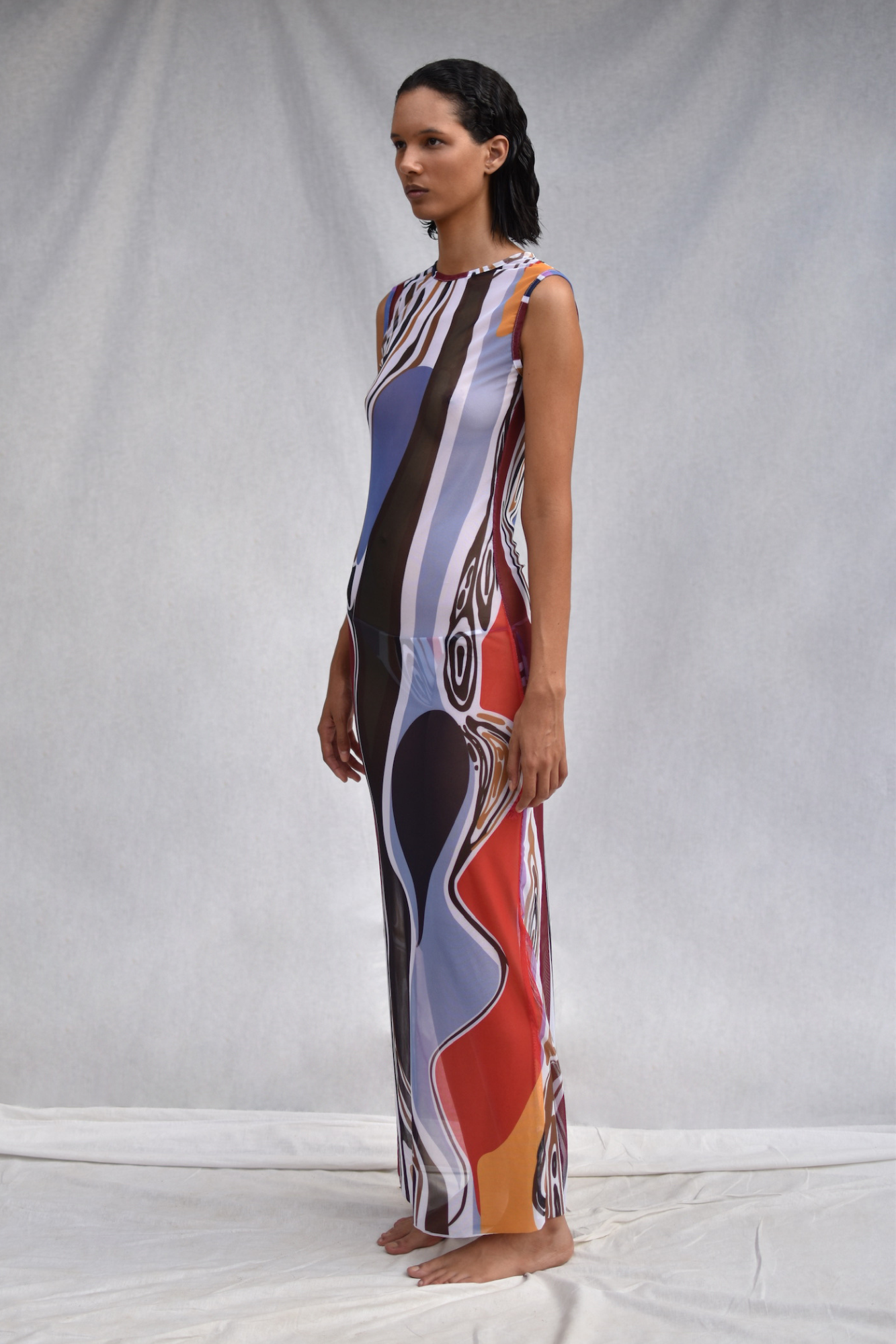 Ikupo Long Mesh Dress